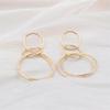 Three Circle Big Round Loop Simple Drop Earrings for Women Geometric Wedding Party Jewelry Christmas Girl Friend Gift