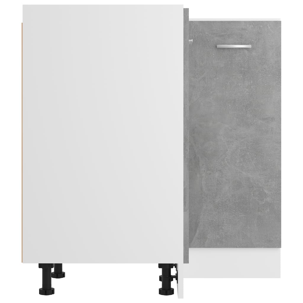 Lyon Corner Base Cabinet Concrete Grey 75.5 x 75.5 x 81.5 cm Particleboard