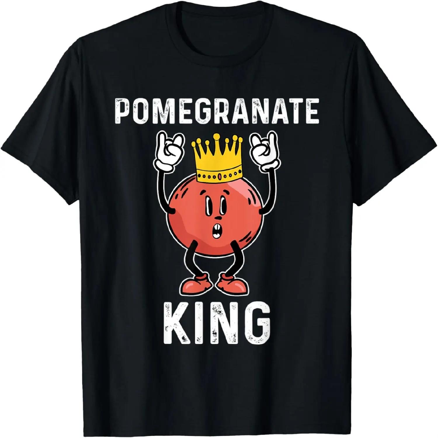 Mens Cute Pomegranate King Outfit Tropical Food For Men T-Shirt S