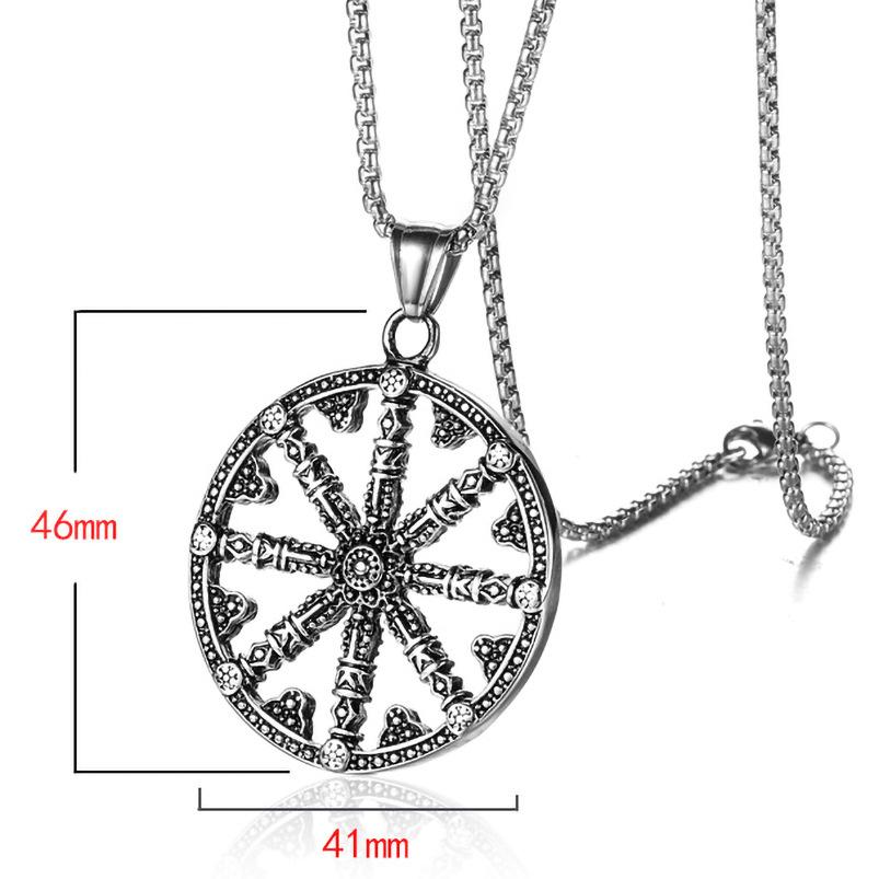 Accessories Hexagram Hip Hop Personality Creative Viking Compass Necklace Pendant, Accessories