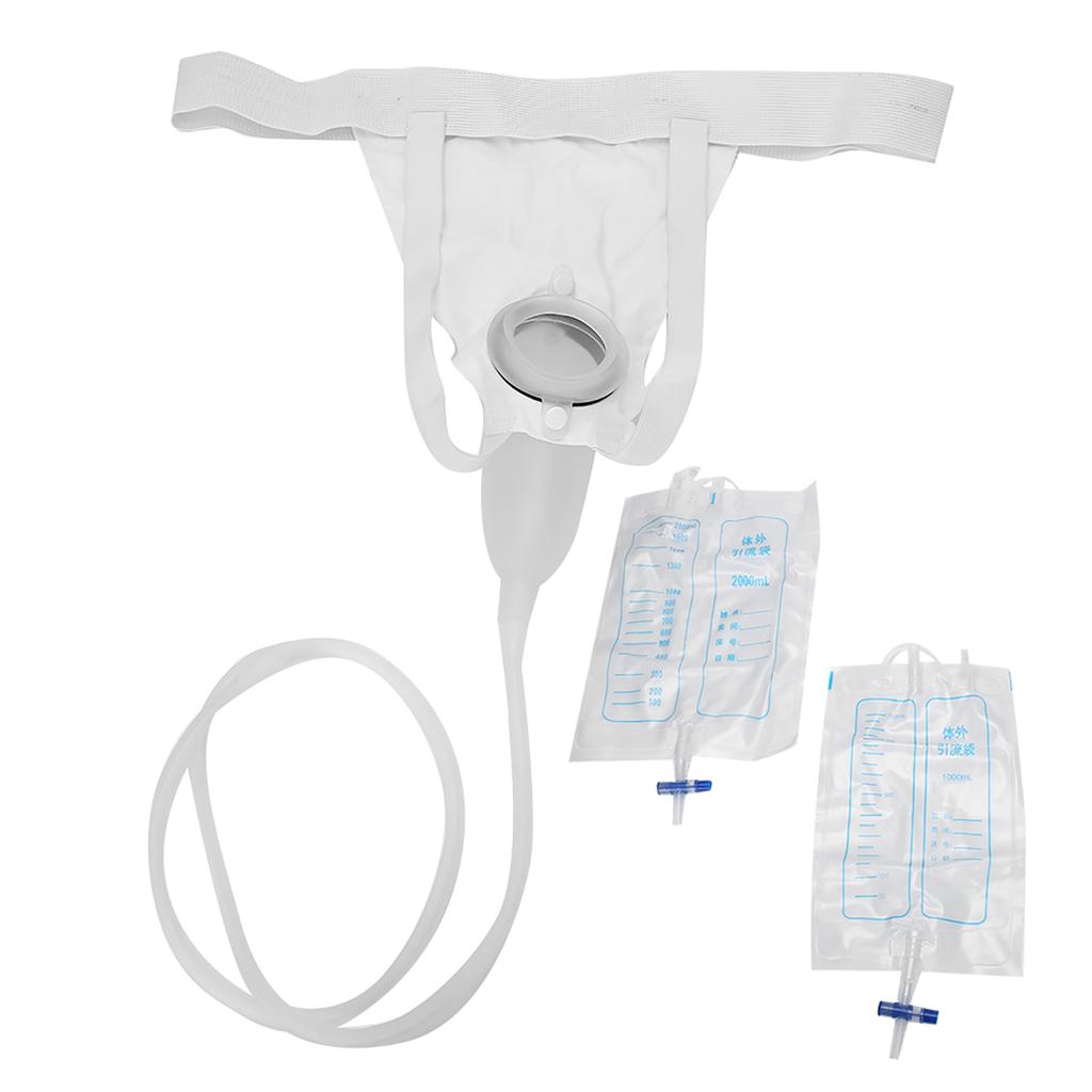 Male Urine Collection Bag Reusable Silicone Urinal for Men Elderly Bedridden Patients