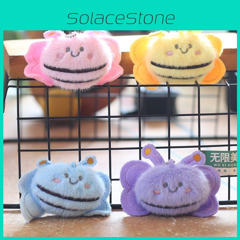 Mini Cute Bee Plush Keychain Stuffed Animal Toy With Pp Cotton For Kids Bag Charm Decoration