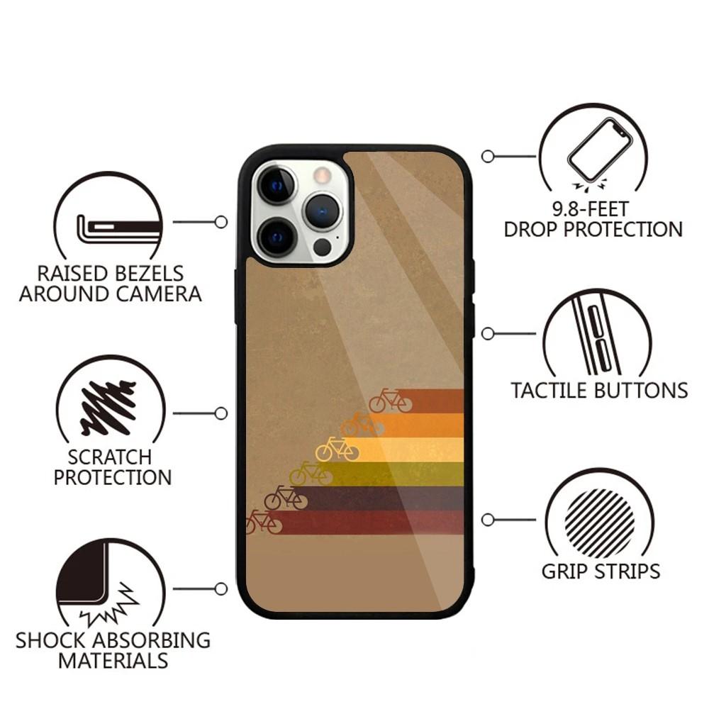 BIKE Cycling Art Phone Case For iPhone 16,15,14,13,12,11,Plus,Pro,Max,Mini Magsafe Magnetic Wireless Charging