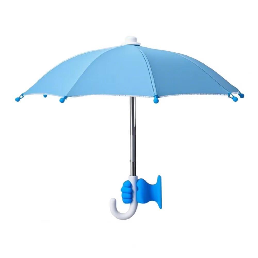 Phone Umbrella with Fist Suction Cup Sun Protection Universal Mini Windproof Sun Shade Mobile Phone Umbrella Phone Accessories