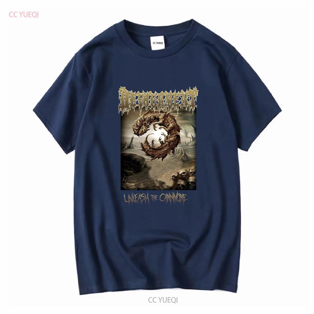 Devourment Unleash The Carnivore Koszulka Czarna Męska S do 3XL PM904 vintage Sprana męska Oddychająca Wszechstronna Miękka Unisex Codzienna