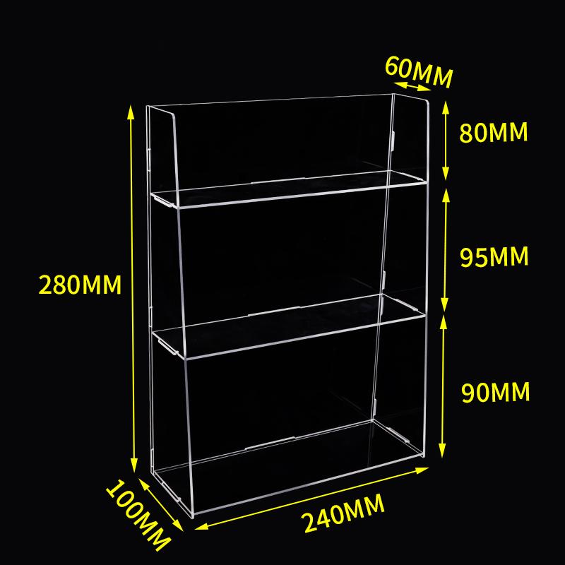 Clear Acrylic Organizer Shelf For Cosmetic Perfume Skincare Makeup Toy Spices Stand Tabletop Vanity Tray Shelf Display Showcase