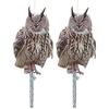 Sac Taske Bird Repellent, Realistic Owl Design, Bird Scare, Pigeon Repellent, Crow Repellent, Bird Pest Control (Set of 2 Horned Owls)
