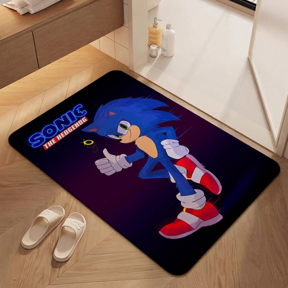 Sonic Hedgehog Carpet Bath Mat Fluffy Rug Soft Foot Mat Under Desk Mat Living Room Rug Pet Friendly