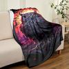Black Owl Blanket Soft Warm Throw Blanket Nap Blanket For Couch Sofa Office Bed Camping Travel Multipurpose Gift Blanket For All Season