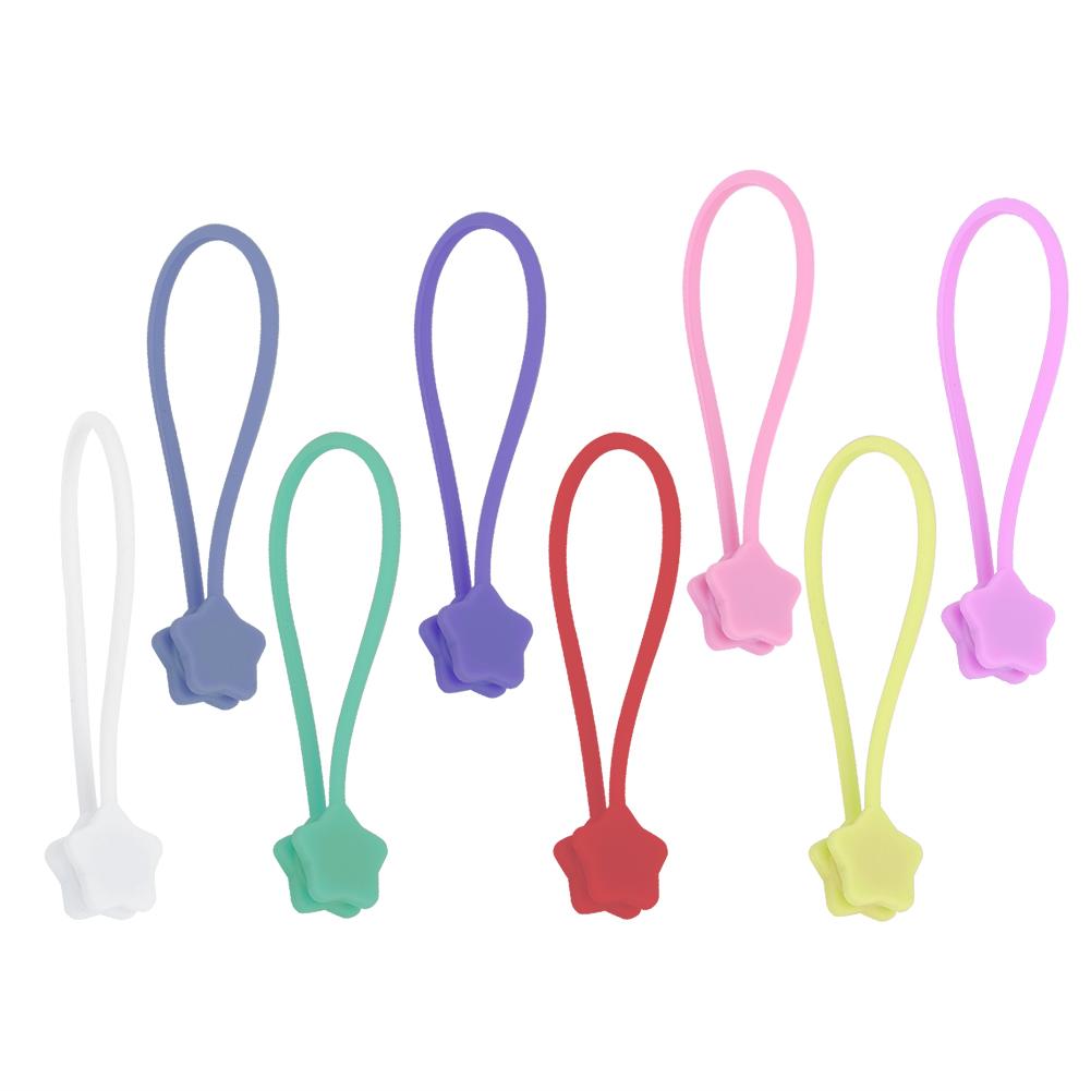Avvolgicavo Magnetico per Auricolari Telefonici a Stella Concentratore Bundle Cavo Dati 8Colori