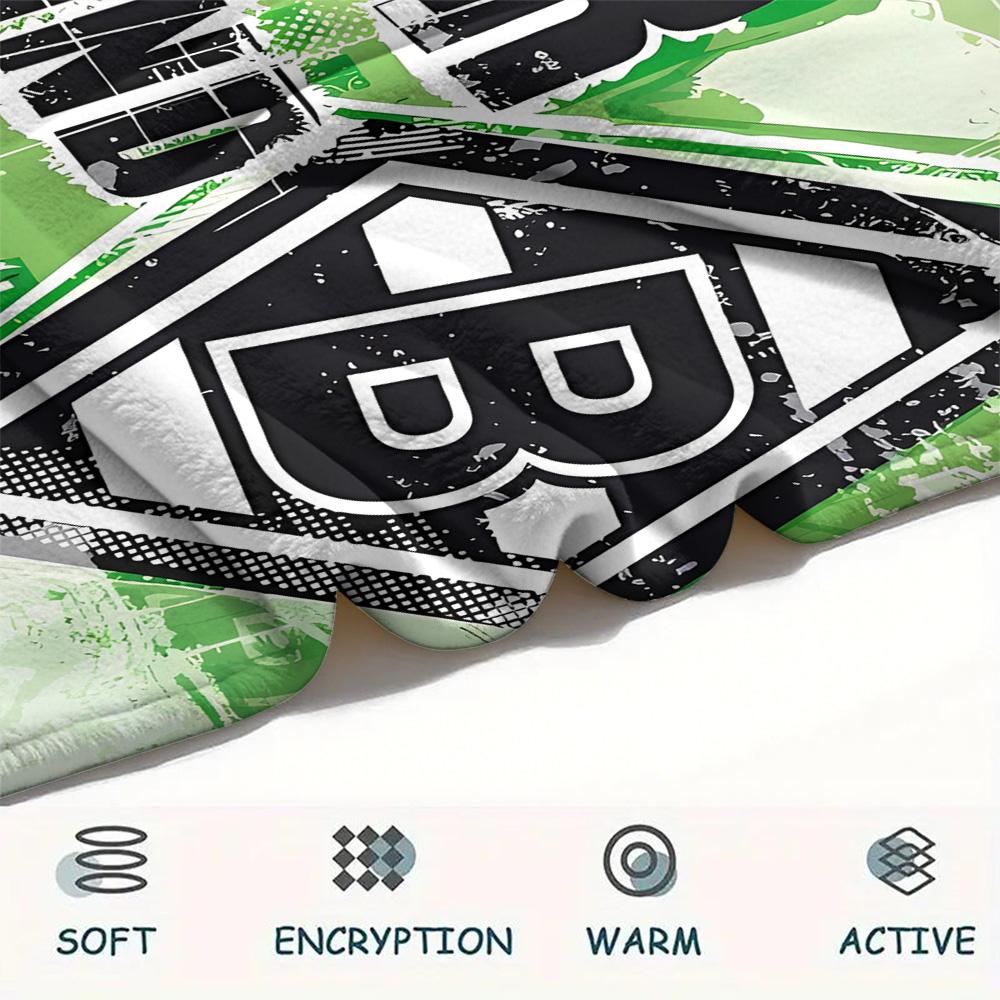 Borussia Print Flannel Blanket, High quality Comfortable for All Seasons, Home Decor, Warmth and Comfort, Perfect for Christmas Gifts