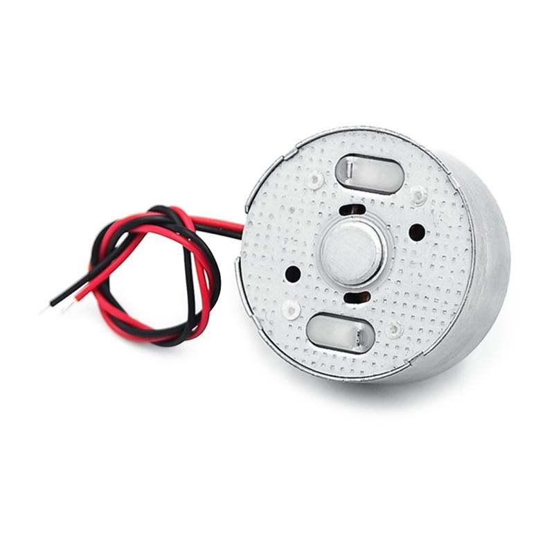 RF300 Round Mini Electric Motor Super Quiet Motor DC1.5V 3V 4.5V 5V 6V Fast Speed Motor 2mm Shaft for Solar Panel