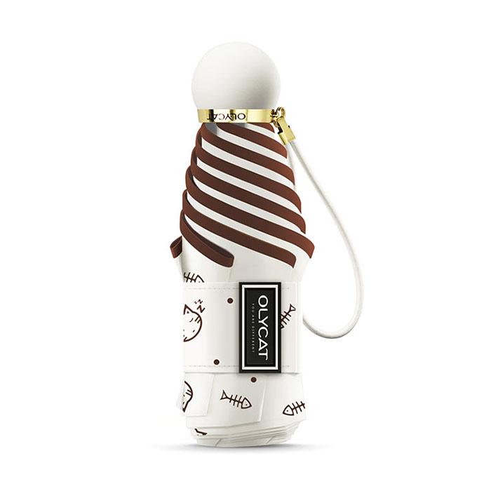 

Милый мини-зонт с изображением кота, сверхлегкий карманный детский зонтик, пять складных солнцезащитных зонтов, ветрозащитный зонт с героями мультфильмов, женский дождевик белый