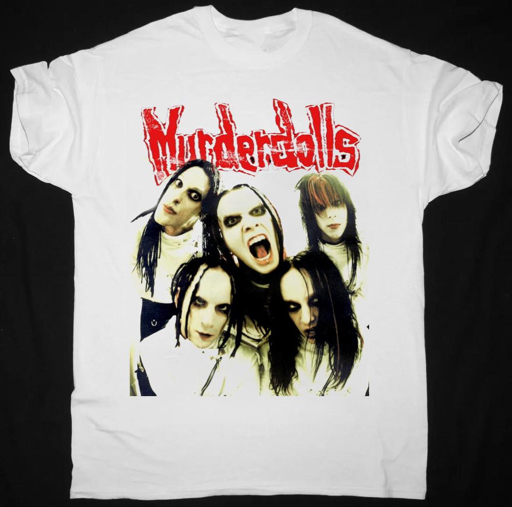 НОВАЯ Редкая Футболка с Участником Группы Murderdolls Белая Все Размеры S-5XL НОВАЯ Унисекс Футболка S