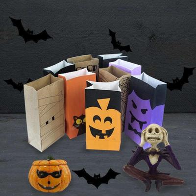 3 ks Halloweenské sáčky na sladkosti Party laskominy Čokolády Papírové sáčky pro děti Festival 9 ks Náhodné