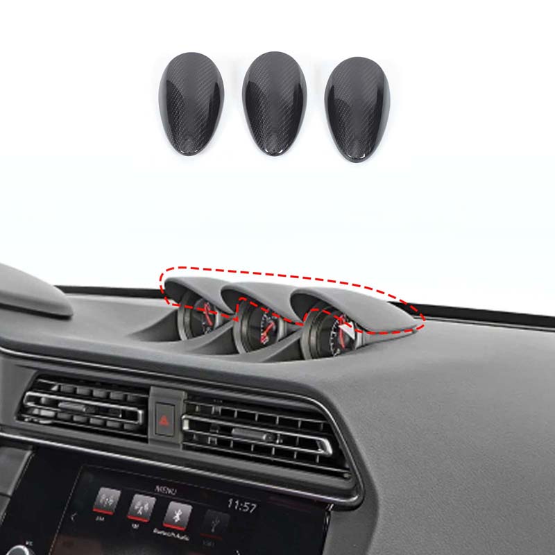For Nissan 370Z Z34 2009-2020 Real Carbon Fiber Car center console panel cover sticker car decoration modification accessories