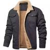 Herren Baumwoll-Arbeitsjacke mit Fleecefutter
