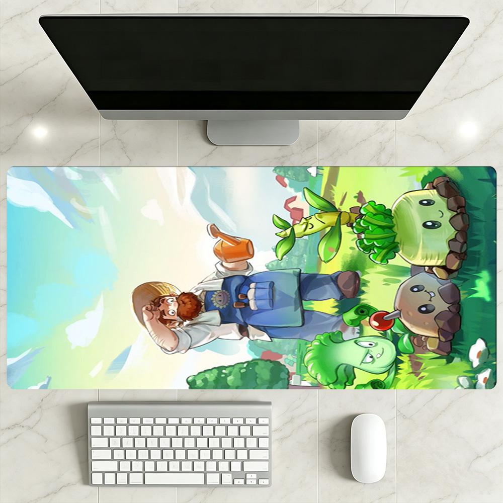 Plants Vs. Zombies Large Mouse Pad Desk Mat Computer Desk Keyboard Mat Non-Slip Rubber Bottom Computer Decor Item Office Use