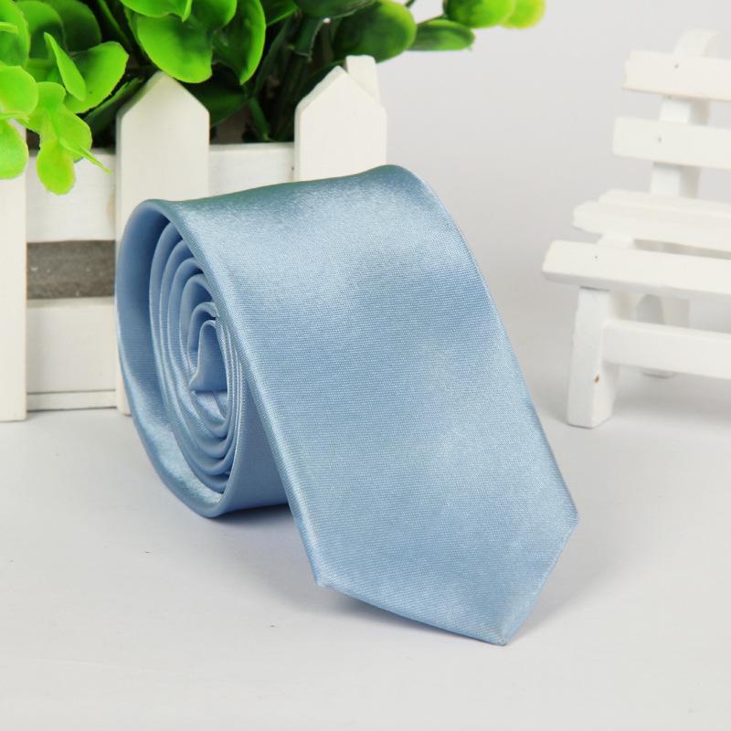 Casual Korean Style Narrow 5cm Solid Color Tie for Men