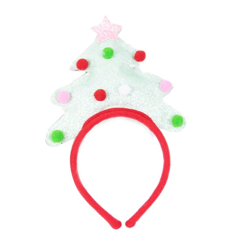 

Cute Christmas Hat Tree Headband with Glitter Funny Hat Hair Hoop Novelty Party Headdress Headwear Party