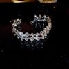 Rhinestone Butterfly Double-Layer Oval Stud Earrings - French Luxury Style
