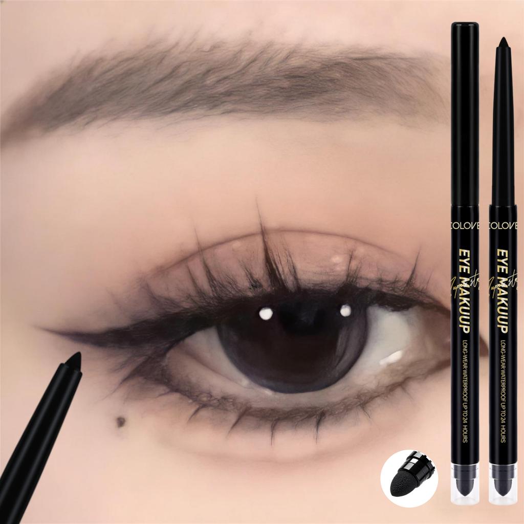 1PC Dual Tip Eyeliner Pencil Allows for Precise Application And Long-Lasting Wear Without Smudging,Waterproof, Sweat-Resistant