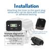 1 Set Motorcycle Engine Working Hour Meter Inductive Timer Lcd Display Digital Time Gause For Atv Boat Moto Instrument