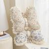 Floral Lace Cotton Linen Throw Pillow for Sofa, Bedroom, Office - Simple Backrest Seat Cushion