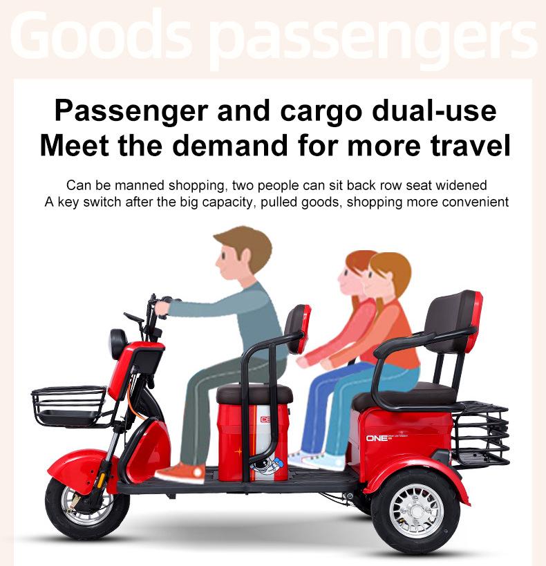 Electric Tricycle for Commuting: Long Battery Life, Ideal for Elderly & New Mothers