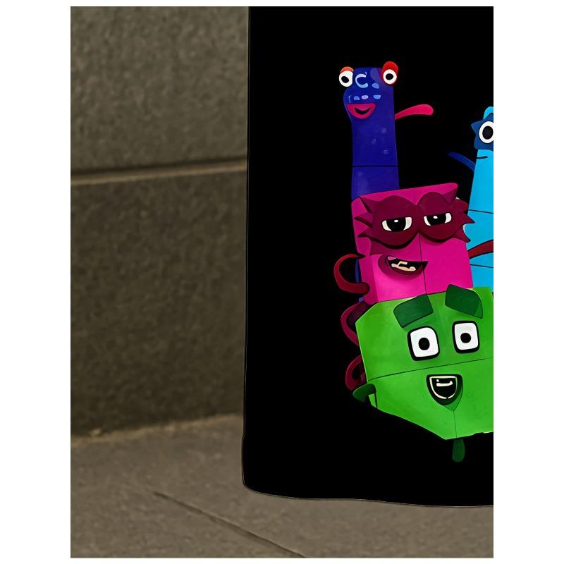 European sizes 3D Printed Polyester Boys Tee | Numberblocks Fun Design Vibrant characters and show logo showcase educational cartoon fashion