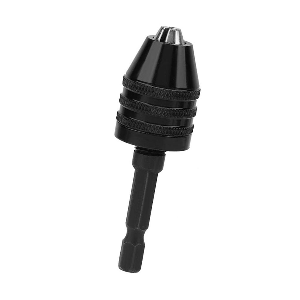 1Celsius4 Keyless Drill Chuck 0.3-6.5mm Clamping Capacity Hex Shank Adapter for   Power Drill Electric Grinder with Converter