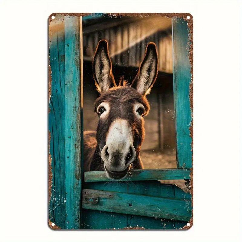 Retro Metal Animal Wall Art for Home Kitchen Farm Cafe Garden