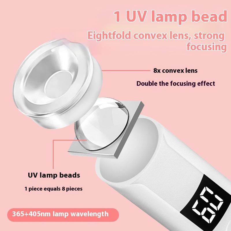 Professional Nail Uv Led Lamp Desk With Display Rechargeable Portable Mini Nail Dryer Stand Uv Lamp For Nails Art Removable