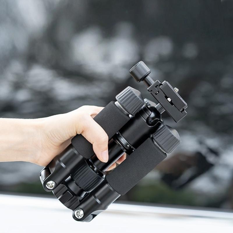 Adjustable Aluminum Alloy Camera Tripod With Quick Release Plate And Retractable Legs For Stable Shoot Flexible Angled