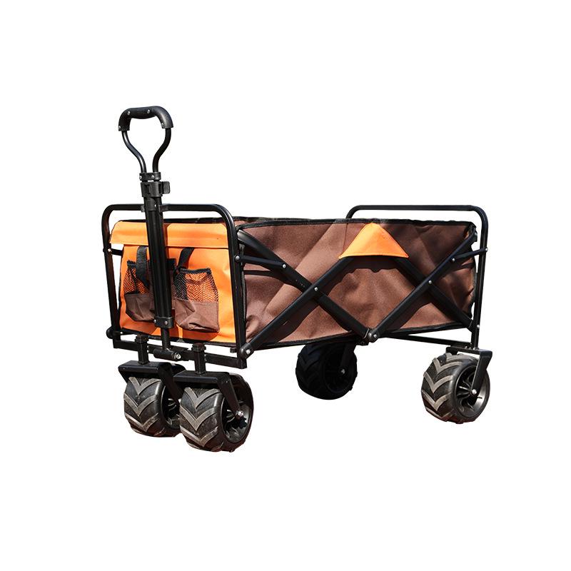 8-Inch Folding Hand Push Cart for Camping, Photography, and Shopping