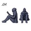 Reading Themed Gift 3D Printed Medieval Knight Book Corner Ornament, Figurine Retro Armor Statue Nook Decor, Creative Bookend for Bookshelf,