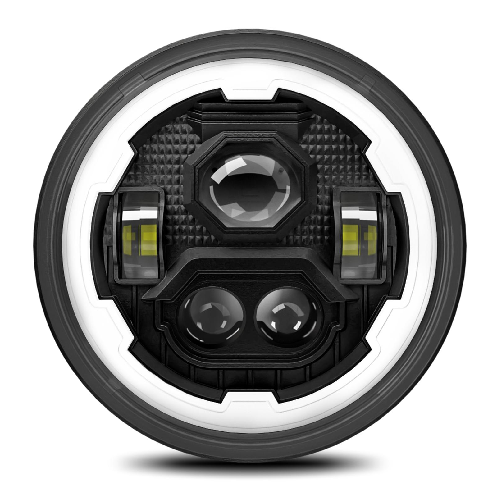 

R1 7-дюймова кругла світлодіодна фара 4 режими Фара для позашляховика для мотоцикла Класичні автомобілі Type A