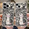 Phone Case: 2D Flat Suitable for iPhone 18 17 16 15 14 13 Pro, Transparent Four Corner Protective Case, White Ferret, Christmas and Halloween Gift