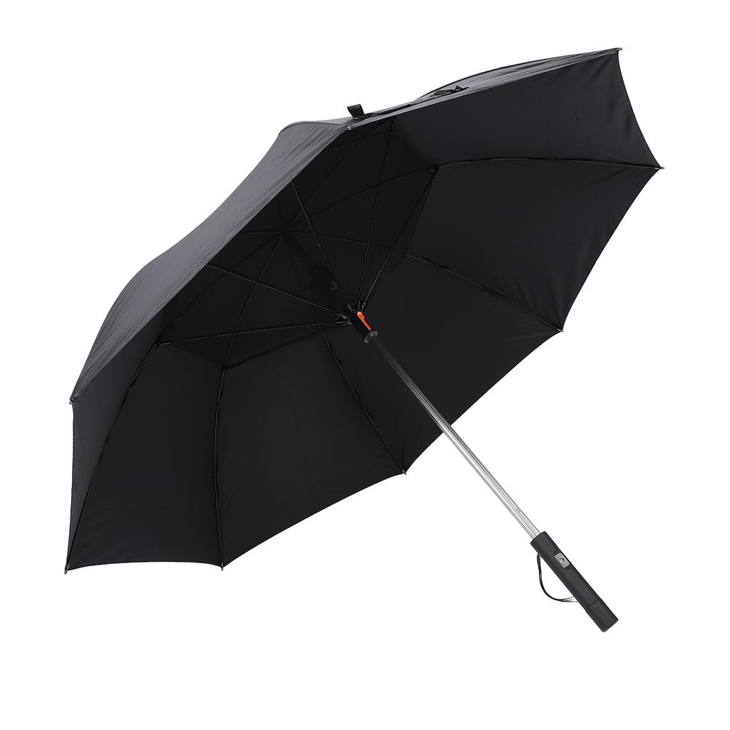 Cooling Fan Umbrella UV Guard Sun Blocking 2600mAh USB Rechargeable Sun Rain Umbrella for Outdoor