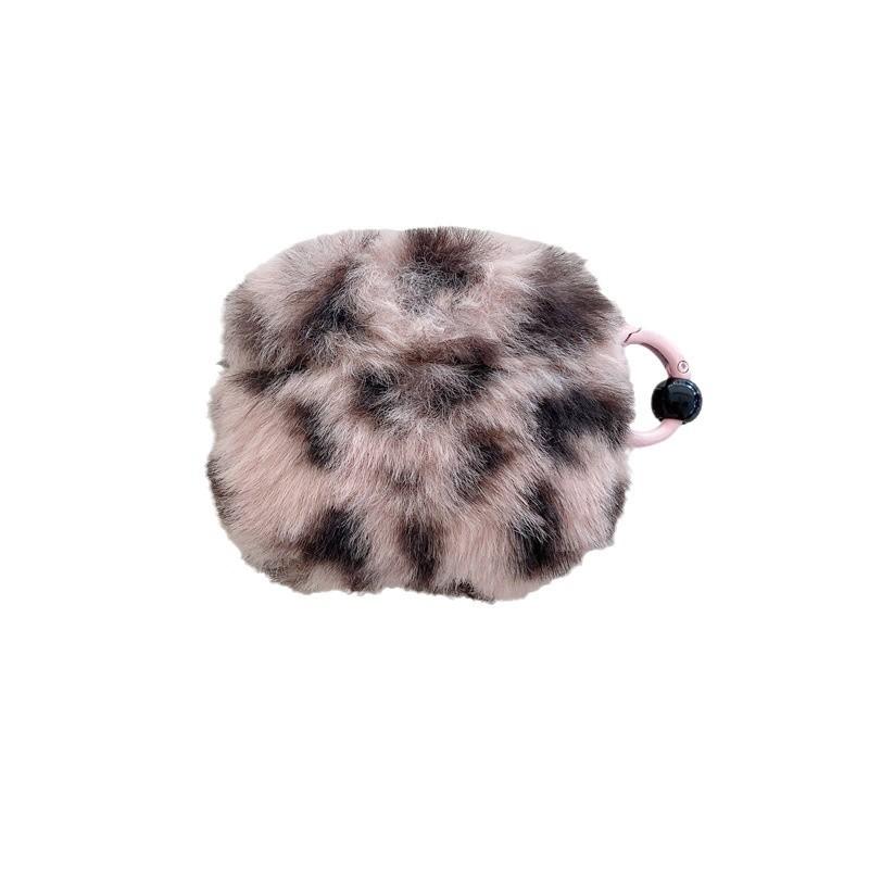 Pour étui Airpods Pro 2, Housse de protection en peluche léopard de luxe en TPU pour écouteurs Pour étui Airpods 4 3 2 1 Pour filles Femmes for airpods 4 2024