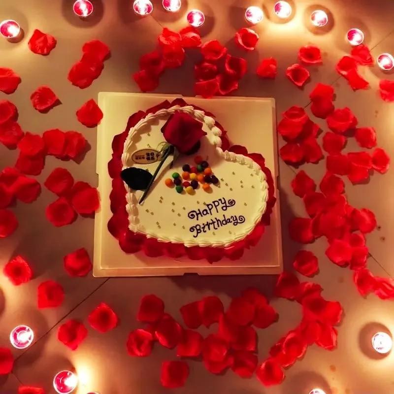 Silk Cloth 1000 Pieces Of Simulated Rose Petals Hand-scattered Wedding Room Fake Petals Wedding Wedding Supplies