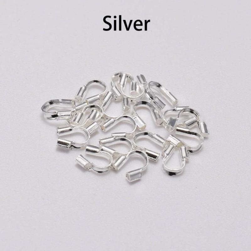 100pcs 4.5x4mm Wire Protectors Wire Guard Guardian Protectors Loops U Shape Accessories Clasps Connector for Jewelry Making