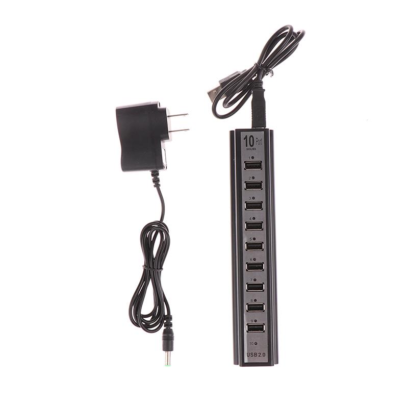 Netzteil USB-Ladegerät Hub-Adapter Hi-Speed ​​Multi Hub 10 Port für PC Laptop