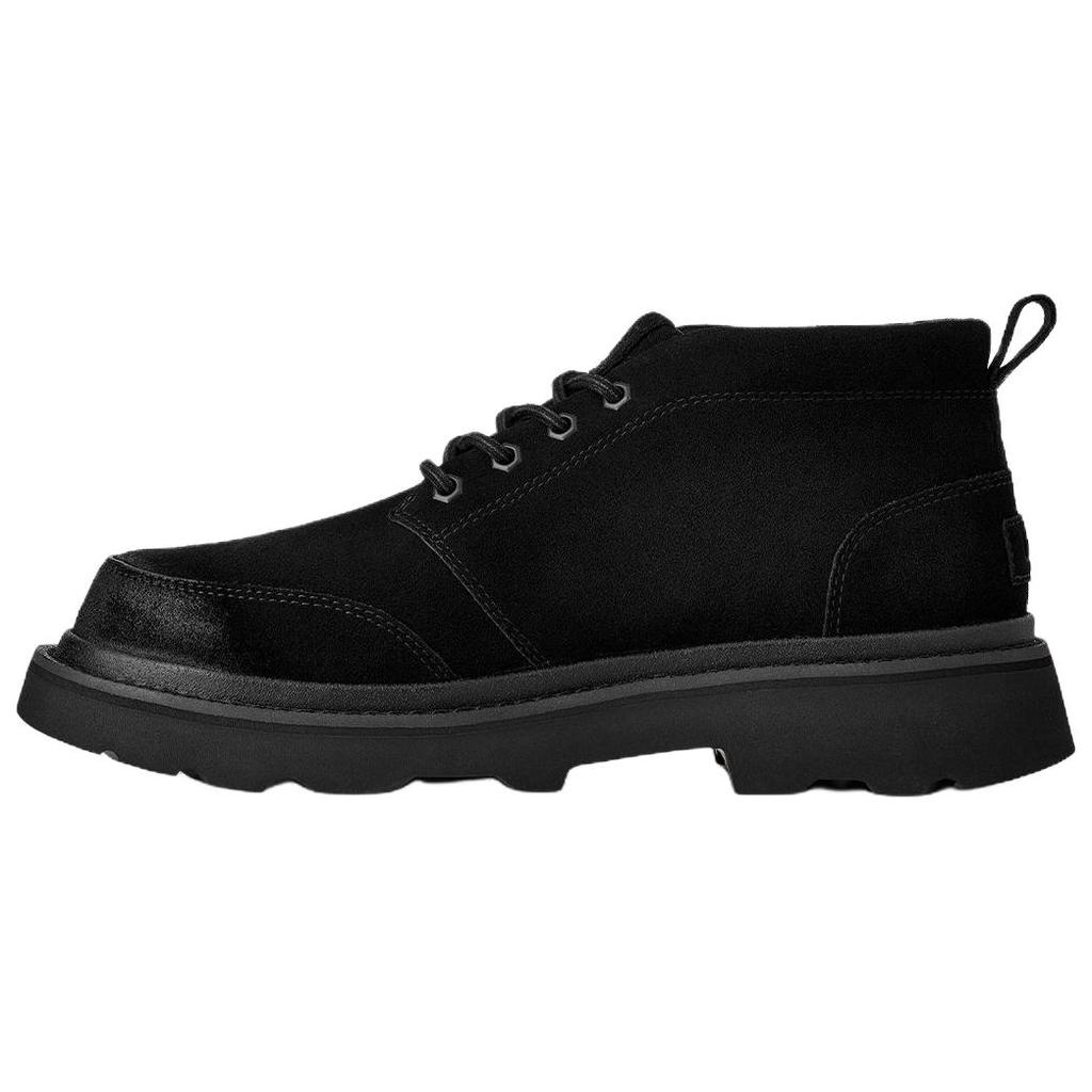UGG Chukka Lug Leather Lace-Up Comfortable Ankle Boots Men Boots Black 1171113-BLK