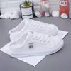Canvas shoes new women's spring summer white shoes flat baseplate shoes lazy shoes half a tray