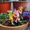 Realistic Garden Fairies Figurines Handmade Baby Fairy Lying on Tree Sculpture  Outdoor Garden