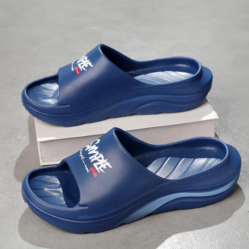 Fashion Men slippers House Shoes Non-Slip Thick Soft Platform Slide Sandals Men Indoor Outdoor Shower Bathroom Slipper Casual Shoes male