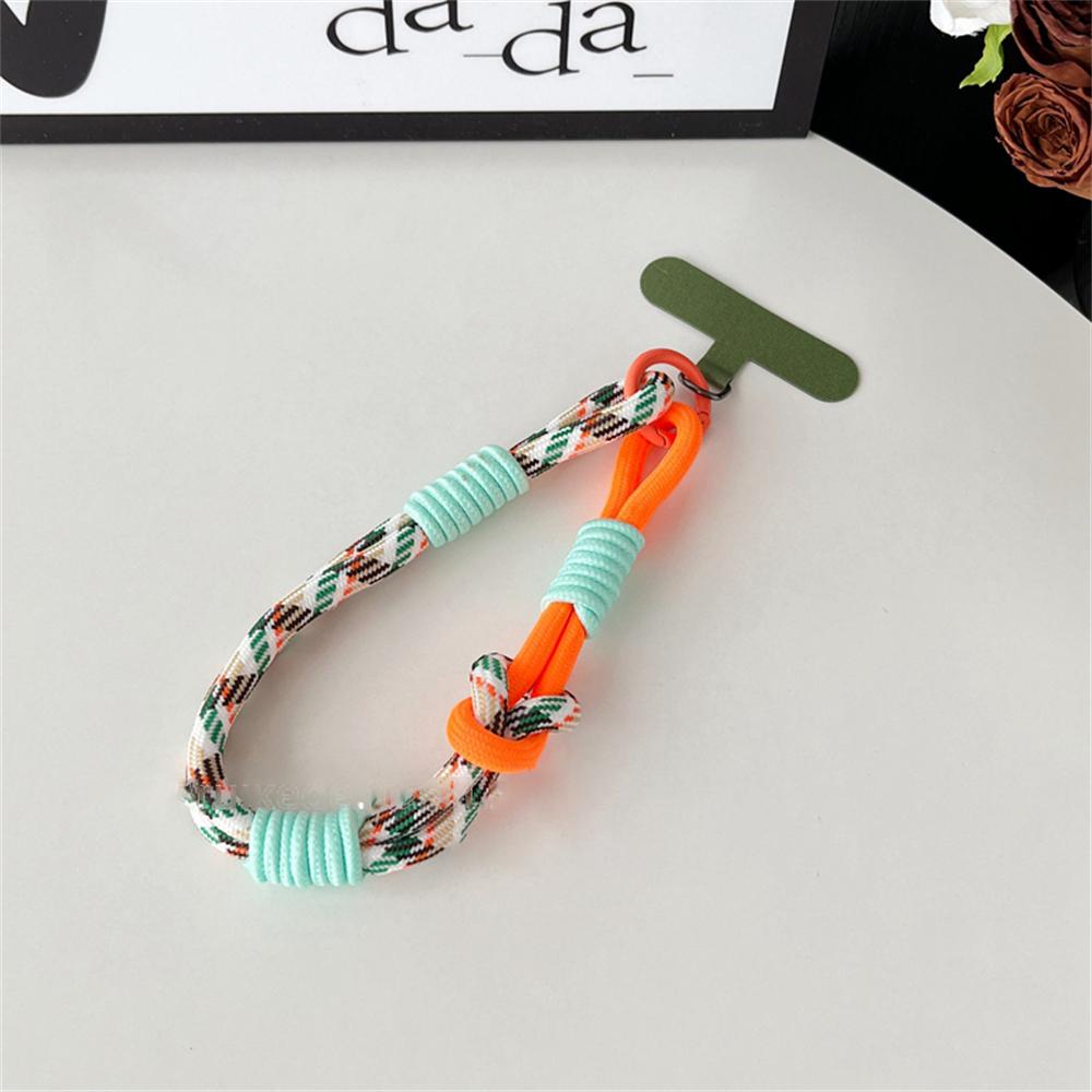 Lindo cordón para teléfono móvil, adorno colgante, se puede llevar, cuerda torcida, colgante antipérdida, correas de muñeca cortas resistentes de moda