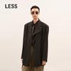 Women's Wool Blend Loose Long Blazer