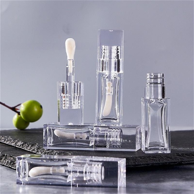 8ml Large Brush Lip Gloss Empty Tube, Refillable Lip Glaze Container, Cosmetic Split Packaging with Applicator